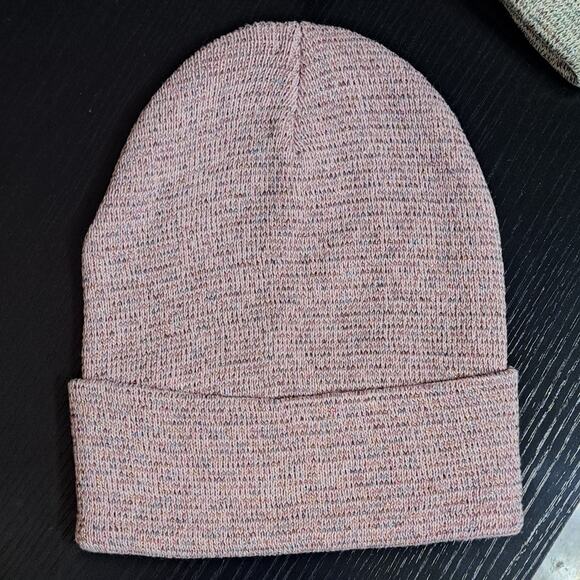 3 Winter Knit Toboggan Beanie Hats Solid Color With Rainbow Sparkle Threads OSFM - Picture 10 of 12